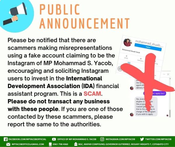 PUBLIC ANNOUNCEMENT Please share this info. Shukran! Links to our ONLY official social media accounts: