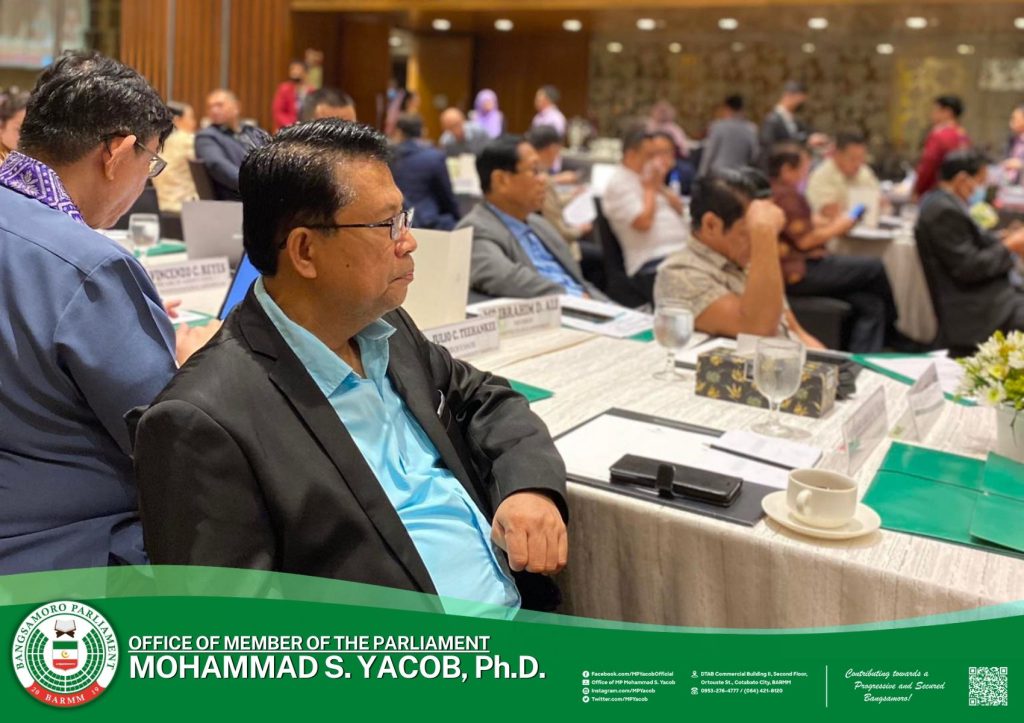 ???????????????? ????????| Member of Parliament (MP) Mohammad S. Yacob, Ph.D., attending today's fifth and final leg of public consultation for the Proposed BTA Bill No. 30, "AN ACT PROVIDING FOR THE BANGSAMORO LOCAL GOVERNANCE CODE (BLGC)," at Marco Polo Hotel, Ortog