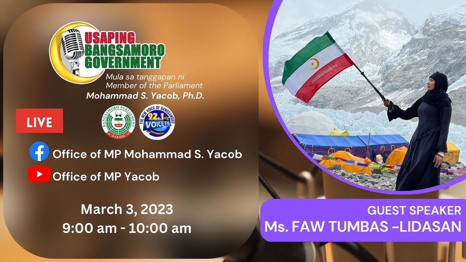 Kaisa niyo ang Opisina ni MP Mohammad S. Yacob, Ph.D., sa pagdiriwang nang Buwan ng mga Kababaihan na may temang WE for Gender Equity and Inclusive Society.