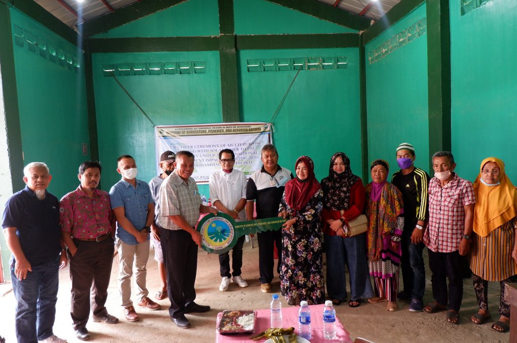 The office of MP Mohammad S. Yacob, Ph.D. in partnership with the Ministry of Agriculture, Fisheries, and Agrarian Reform held its turn-over ceremony of Multi-purpose building with Solar Drier to the beneficiary under the Transitional Development Imp