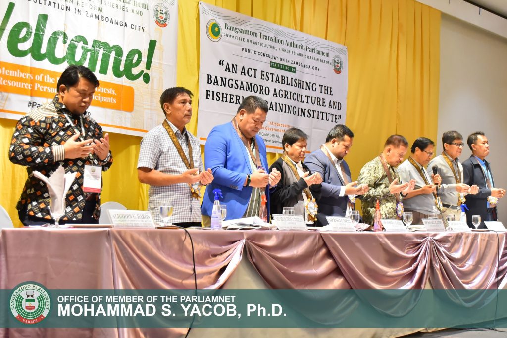 LOOK | At this moment, the Public Consultation for Bill No. 39, “AN ACT ESTABLISHING THE BANGSAMORO AGRICULTURE TRAINING INSTITUTE,” otherwise known as BAFTI commences at the Marcian Garden Hotel, Zamboanga City with the presence of the Members of th