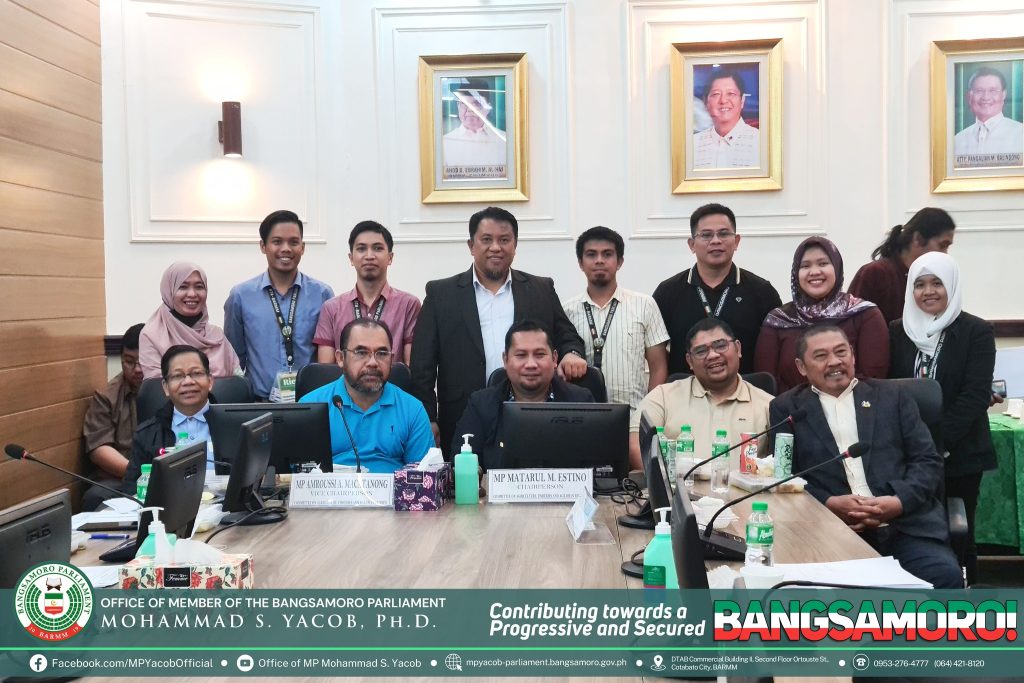 COTABATO CITY| The Office of MP Mohammad S. Yacob, Ph.D. attended the Committee on Agriculture, Fisheries, and Agrarian Reform (CAFAR) meeting on Wednesday, July 26, 2023, at the Speaker’s Lounge, BTA Parliament Building, Bangsamoro Government Cente